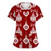 Comércio Exterior Transfronteiriço Amazon AliExpress Europeu e Americano Natal novo feminino T-shirt top com estampa 3D gola V bolso