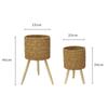 Soporte para Flores de Bambú Soporte para Flores de Madera Piso de Sala de Estar Soporte para Flores para Plantación Verde Piso de Balcón de Sala de Estar Macetero Soporte para Flores de Madera Maciza