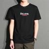 Hongxinjie, venta al por mayor, ropa de verano de cuello redondo, suelta, de media manga, para hombre, camiseta básica coreana, camiseta para adolescentes