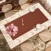 Jogo americano de mesa de jantar retrô americano, estilo vintage, à prova d'água, à prova de óleo, resistente ao calor, porta-copos para mesa de centro, modelo novo 2026 protetor de mesa