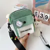 Bolso Pequeño de Lona para Mujer 2026 Nuevo Lindo Colores Frescos Bloque de Color Bolso de Hombro Estilo Japonés Bolso Cruzado para Chica Energética Moderno