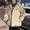 Colaboración Transfronteriza Dropshipping Estilo Juvenil Estudiante Talla Grande Holgada Engrosada Cálida Chaqueta con Capucha para Hombre 1699