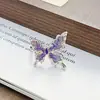 Anillo Abierto de Mariposa Serie Gota de Aceite Esmaltado Circonita Diseño de Nicho Lujo Accesible Gama Alta Versátil Anillo Personalizado para Mujeres