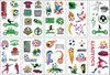 Tatuagem Adesiva Infantil de Sereia, Dinossauro, Pirata, Unicórnio em Estoque, Adesivos Divertidos de Tatuagem de Rosto de Desenho Animado Fofo