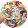 50 Adesivos de grafite de cenário de cidade de viagem, mala de viagem, estojo de carrinho, scooter, caderno, adesivos à prova d'água para atacado