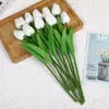 Flores Artificiales de Tulipán Mini de PU, Decoración para Bodas y Hogar, Flores Artificiales Hechas a Mano Transfronterizas, Accesorios para Fotografía