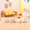 Peluche Ciego Pai Emoción Gato Juguete Creativo de Moda Figura Estilo Mismo de Xiaohongshu Decoración de Escritorio Regalo