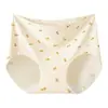 Suavemente Seda de Hielo Piel de Leche Floral Alta Calidad 35% Spandex Yoga Piel de Leche Seda de Hielo 10A Entrepierna Extendida Ropa Interior para Mujer