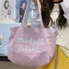 Bolso de Tote Nuevo Estilo Japonés Ins de Alto Valor con Colores Frescos Dulces Bloque de Color Simple Ligero para Compras Viajes Bolso Cruzado