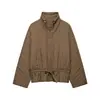 Ins atacado de roupas femininas estilo europeu e americano transfronteiriço coleção outono 2026 nova jaqueta de algodão elegante com gola alta 6318275