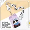 Portatarjetas Deslizante de Gato Kawaii Portatarjetas de Campus Estudiantil Tarjeta de Agua Portafotos de Idol Masculino y Femenino Portatarjeta de Identificación Funda Protectora