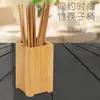 Sostenedor de Palillos de Bambú y Madera para Restaurante de Piernas Altas Color Sólido Logotipo Personalizado Estilo Japonés Minimalista Hueco Creativo Almacenamiento