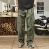 Pantalones de Paracaidista, Pantalones de Trabajo, Pantalones Casuales Rectos de Moda para Hombre de Verano Finos Estilo Americano Marca de Moda, Pantalones Deportivos con Cordón para Hombre