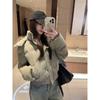 Chaqueta Corta Versátil con Capucha Acolchada de Algodón y Cuello de Piel para Mujer, Nuevo Estilo 2026, Abrigo de Algodón Acolchado Cálido y Espeso, Ropa de Abrigo de Invierno
