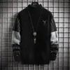 Venta caliente invierno Nuevo suéter suéter de hombre casual holgado moderno combinable cómodo cuello alto medio en