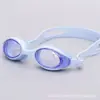 Gafas de natación antivaho de alta definición para niños de comercio electrónico transfronterizo, diseño de banda para la cabeza de silicona, cómodas de llevar durante períodos prolongados sin causar fatiga visual, disponibles al por mayor