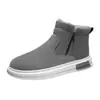 Sapatos Masculinos Inverno Novo Quente Forrados com Lã Espessados Botas de Neve Outdoor à Prova de Frio Antiderrapante Quente Sapatos de Algodão de Uma Perna Sapatos Masculinos