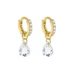 Aretes Ear Cuff de Plata de Ley S925 con Circonita en Forma de Gota de Agua y Diamante Marquise, Simples, Modernos, de Nicho, Lujo Ligero, Aros y Cierres de Oreja con Diamante en Forma de Cometa