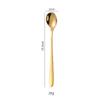Cuchara mezcladora de mango largo de acero inoxidable 304, cuchara pequeña, cuchara de café alargada, cuchara de postre simple, cuchara para leche, té, miel y hielo