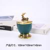 Pote de armazenamento de cerâmica de estilo europeu, artesanato com animais, caixa de joias para casa, pote de armazenamento, caixa de prato de anel criativo, ornamentos de mesa