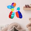 TYU063 transfronterizo tridimensional caricatura perro colorido espejo acrílico pegatinas impresión UV pegatinas de pared vidrio orgánico transparente
