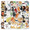 50 Pegatinas de Gato y Perro Lindos de Dibujos Animados Decoración de Graffiti Planificador DIY Pegatinas Impermeables Creativas