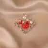 Nuevo Broche de Esmalte Chino Retro Fénix Pipa Abanico Flor Pin Accesorios Hanfu Qipao Broche de Tendencia Nacional