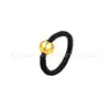 Anillo de Oro Puro 999 para Mujer, Estilo Nuevo, Anillo Trenzado de Cuerda Tejida Hecho a Mano, 24K, Venta al por Mayor para Regalos