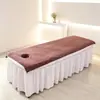Toalla de baño para salón de belleza con agujero toalla absorbente cama de masaje toalla para cara abajo toalla con agujero engrosada logo toalla súper absorbente