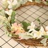 Corona de ciruelo de cinco orejas con flores artificiales Hongyu, color azul pálido, hecha a mano, para colgar en la pared, anillo para puerta, venta al por mayor en Amazon