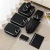 Set de cinco piezas de malla de bolsas de almacenamiento de viaje compresibles, organizador de equipaje, bolsa portátil para empacar ropa para viajes de negocios y viajes