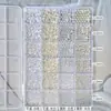Accesorios de arte para uñas nacarados de alto brillo, populares en línea, cuentas redondas blancas y blanquecinas, perlas semiredondas de base plana, juego de 24 piezas