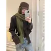 Cachecol de Tricô com Textura de Cable Knit Cor Sólida Inverno 2026 para Mulheres Proteção de Pescoço Quente de Alta Qualidade Gola Decorativa Cachecol Tendência