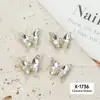 Celebridad de Internet Joyería para Uñas Artísticas Mariposa de Cristal Aleación Media Ala Destello Aurora Fantasía Diamante Estéreo Lujo Accesible Accesorios para Uñas Usables