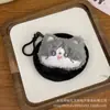 Nova bolsa de moedas de pelúcia de gato e cachorro, estojo de fone de ouvido, bolsa de armazenamento portátil para estudantes, porta-moedas pequeno, mini carteira