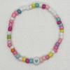 Pulsera Elástica de Color Caramelo con Letras de Cuentas de Vitalidad Simple Estilo Bohemio Cuerda de Mano con Cuentas de Colores Moda Personalidad