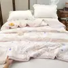 Bestseller de Transmissão ao Vivo26 Novos Designs Colcha de Algodão Bolha Estampada, Colcha de Ar Condicionado de Verão, Colcha Dupla para Primavera-Outono para Dormitórios Estudantis