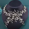 Nova faixa de cabelo europeia e americana feita à mão com strass, tiara de noiva, decoração lateral do cabelo, acessórios para vestido de noiva DZ195