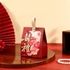 Nova caixa de doces para casamento estilo chinês, caixa de presente para doces, caixa vazia, caixa de doces de casamento de alta qualidade, sacola de doces para lembrancinha de noivado