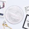 Fábrica Novo Moderno Simples Rodada Pena Bronzeamento Isolamento Mat Ocidental Prato Talheres Decorativo Placemat High Sense