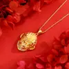 Pendente Cabeça de Macaco com Ponto de Diamante em Ouro da Loja de Ouro, Colar Periférico do Jogo Black Mythical Wukong para Mulheres Atacado