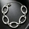 Collar y Pulsera de Cadena Metálica Hueca Geométrica Irregular Inspirados en Diseño Transfronterizo Europeo y Americano, Accesorio de Clavícula de Empalme a la Moda