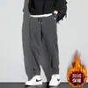 Calças Jogger Esportivas Casuais Masculinas Transfronteiriças, Caimento Solto para Primavera e Outono, Calças de Moletom Harem com Forro de Lã para Outono e Inverno