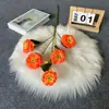 Floristería de Simulación de Boda Naranja Material de Flores Naranja Naranja Tema Arreglo de Lugar de Boda Hotel Arreglo de Flores de Plástico