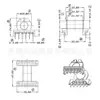Estrutura de Transformador Erl28 Estrutura de Baquelite Erl29 Estrutura de Alta Frequência Bobina Horizontal 6+6 Pinos 2808-2
