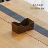 Plato para Escupir Huesos con Veta de Madera Hogareño Mesa de Comedor Pequeño Cuadrado Plato para Escupir Plato de Basura Mesa de Centro de Sala de Estar Semillas de Melón para Snacks Plato de Plástico
