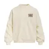 Sudadera de cuello redondo con estampado de letras bicolor para hombre, moda urbana de primavera y otoño, top pullover casual holgado