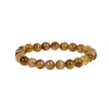Pulsera Transfronteriza de Cuarzo Rosa de 8 mm Pulsera Redonda de Perlas Pulsera Elástica de Perlas de Ágata Obsidiana Cristal