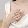 Estación Independiente Transfronteriza Venta en Vivo Anillo de Plata S925 Circonita de Imitación Moda Europea y Americana Lujo Ligero Diseño Personalizado