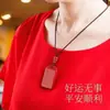 Colgante de Cinnabar Rojo Imperial de Alto Contenido, Arena de Paz y Seguridad, Cristal Mineral Crudo, Colgante de Collar Oro Púrpura, Venta al por Mayor, Dropshipping